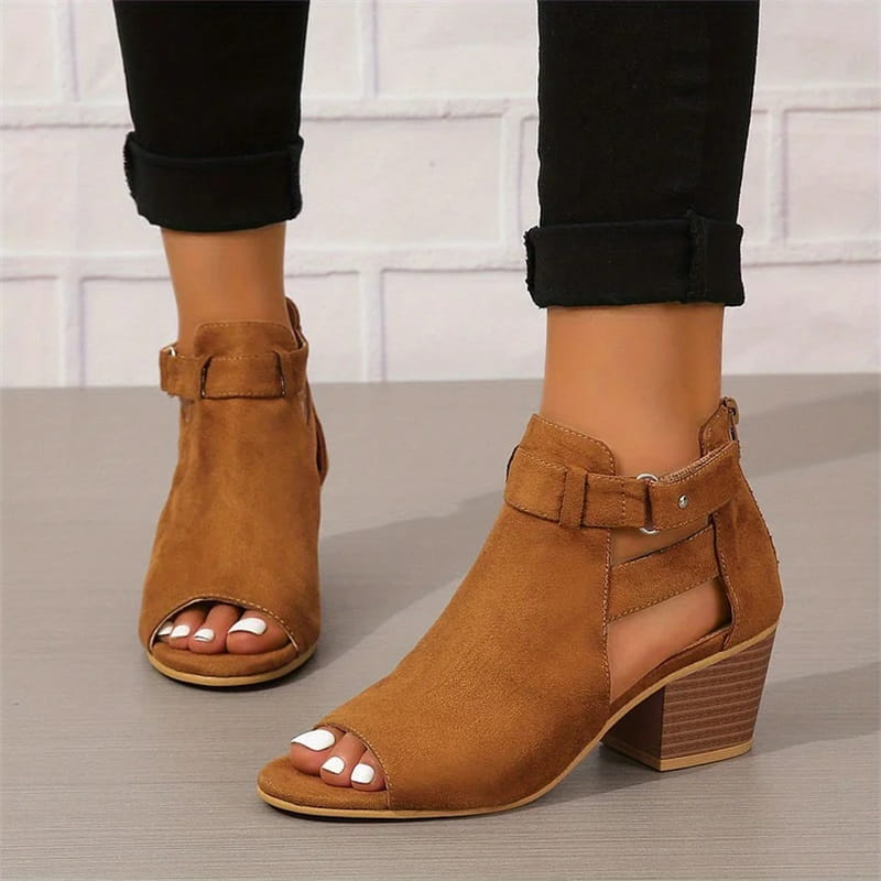 Lisslune | Women's Retro Sandals with Block Heel