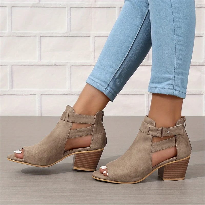 Lisslune | Women's Retro Sandals with Block Heel