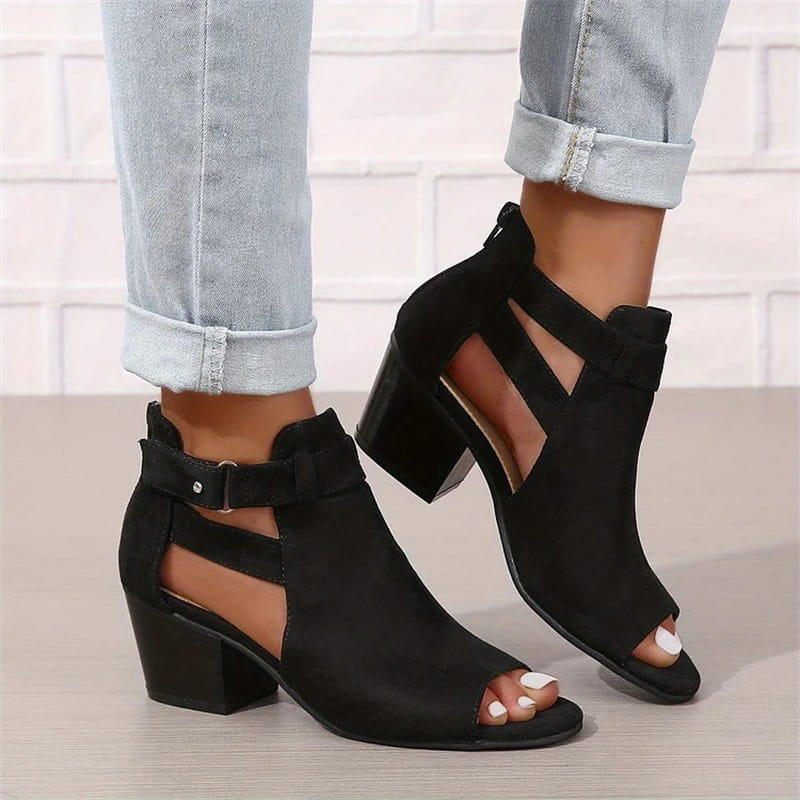 Lisslune | Women's Retro Sandals with Block Heel