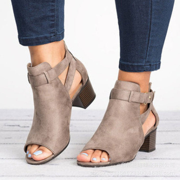 Lisslune | Women's Retro Sandals with Block Heel