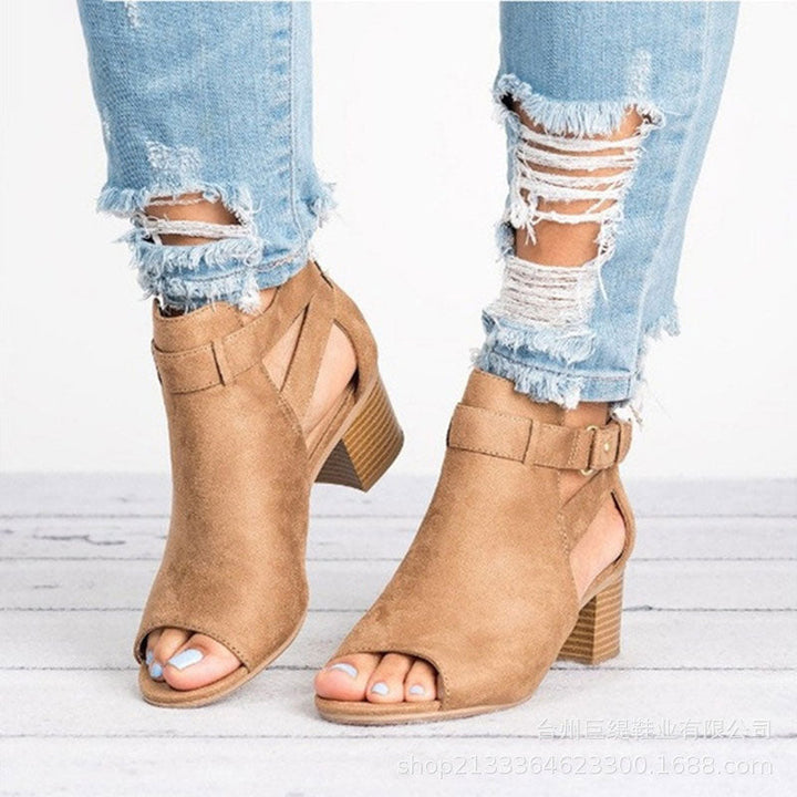 Lisslune | Women's Retro Sandals with Block Heel