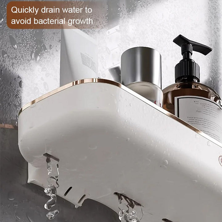 Lisslune | No-Punch Wall Mounted Bathroom Storage Shelf