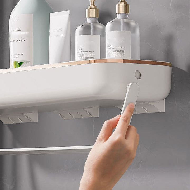 Lisslune | No-Punch Wall Mounted Bathroom Storage Shelf