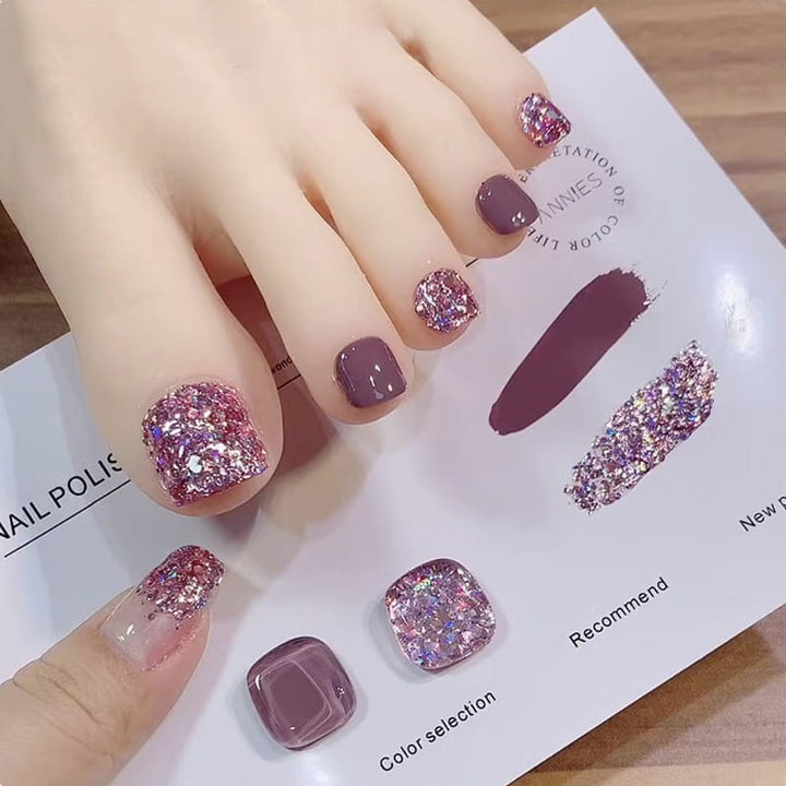 Lisslune | Trendy Bicolored Glitter Nail Polish Set