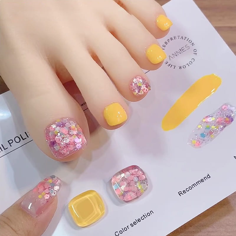 Lisslune | Trendy Bicolored Glitter Nail Polish Set