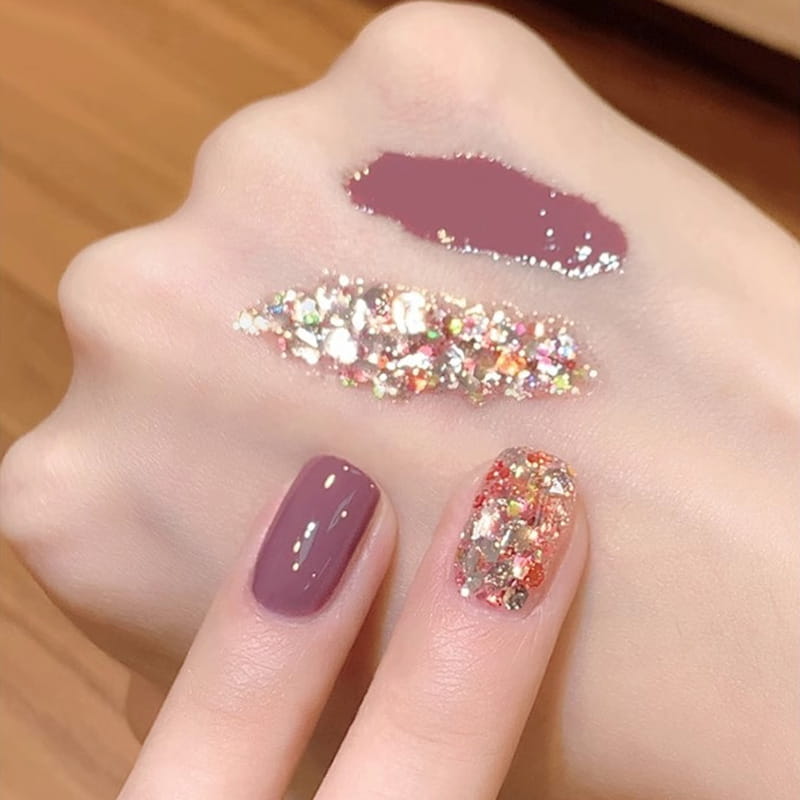 Lisslune | Trendy Bicolored Glitter Nail Polish Set