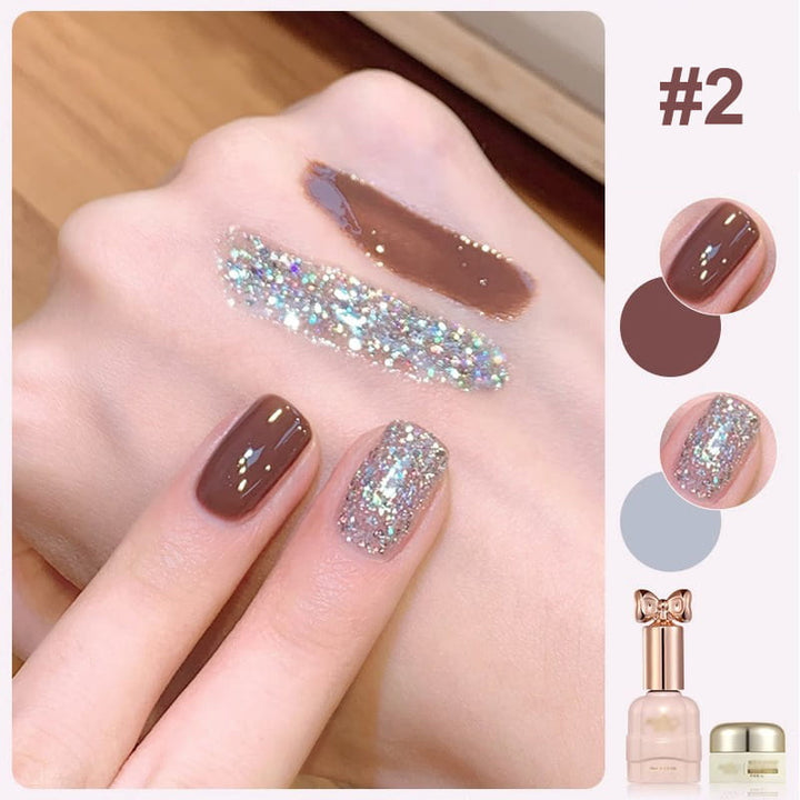 Lisslune | Trendy Bicolored Glitter Nail Polish Set