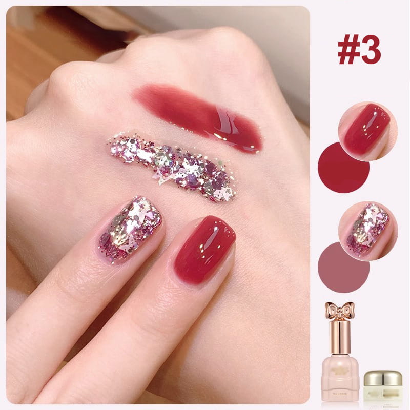 Lisslune | Trendy Bicolored Glitter Nail Polish Set