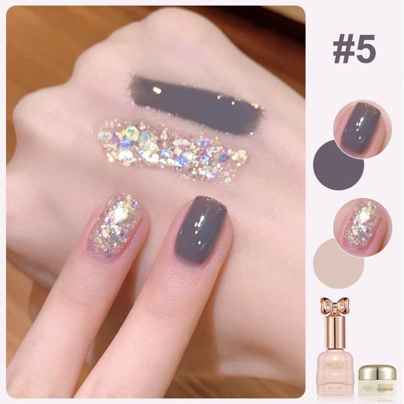 Lisslune | Trendy Bicolored Glitter Nail Polish Set