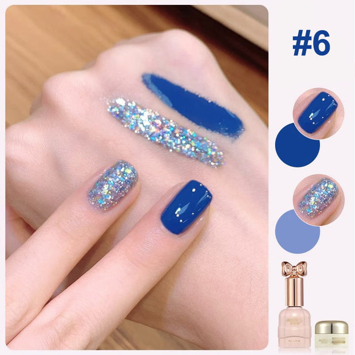 Lisslune | Trendy Bicolored Glitter Nail Polish Set
