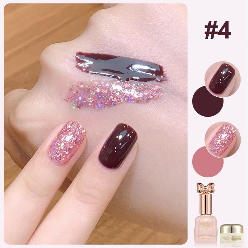 Lisslune | Trendy Bicolored Glitter Nail Polish Set