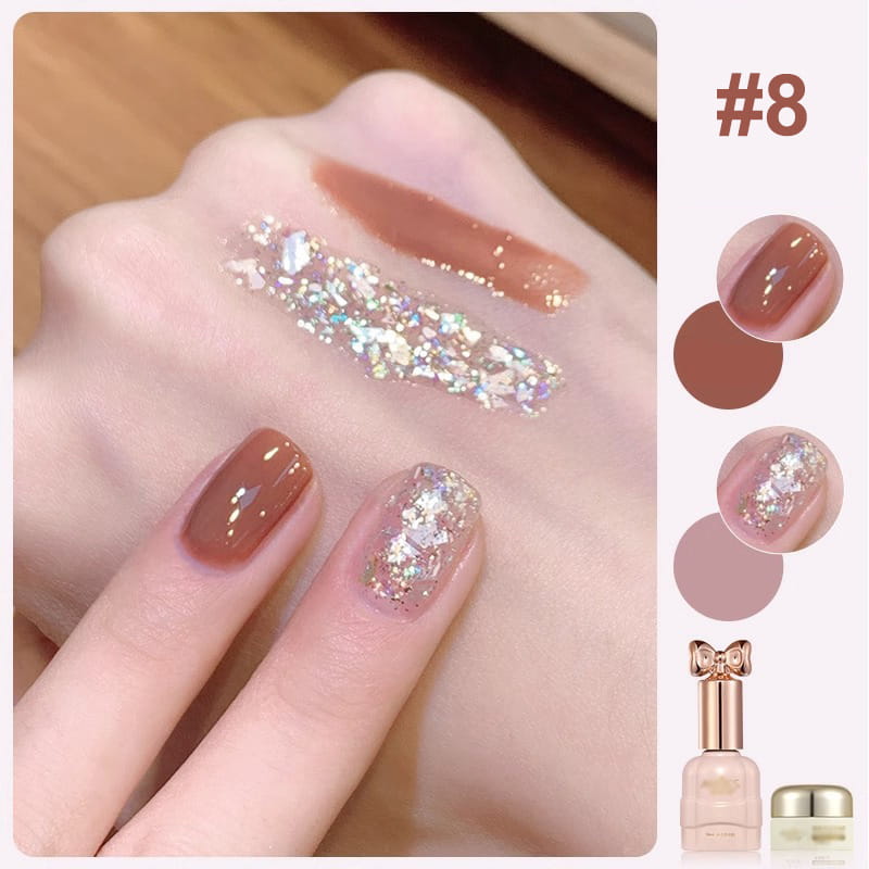 Lisslune | Trendy Bicolored Glitter Nail Polish Set