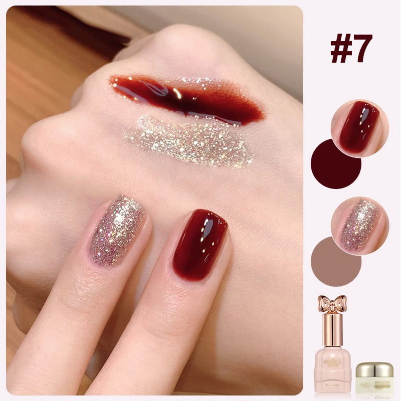 Lisslune | Trendy Bicolored Glitter Nail Polish Set