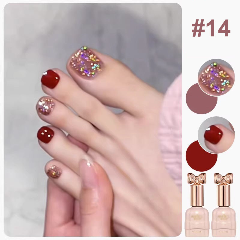 Lisslune | Trendy Bicolored Glitter Nail Polish Set