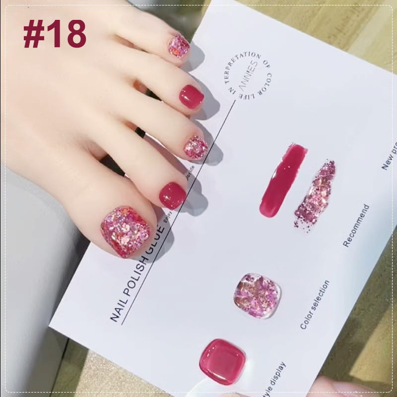 Lisslune | Trendy Bicolored Glitter Nail Polish Set
