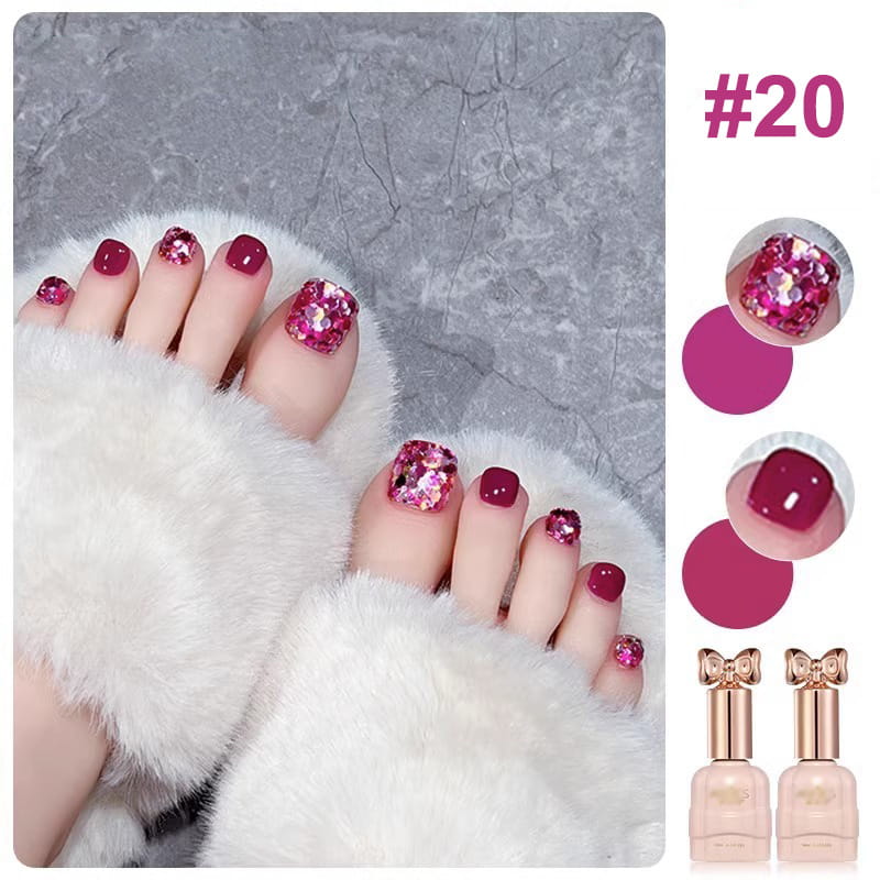 Lisslune | Trendy Bicolored Glitter Nail Polish Set