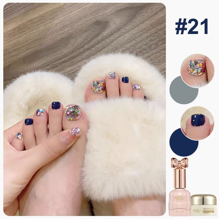 Lisslune | Trendy Bicolored Glitter Nail Polish Set