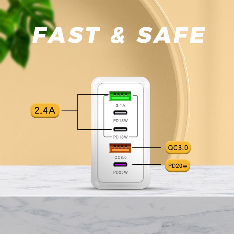 Lisslune | 120W Fast Charger with 5 Ports⚡