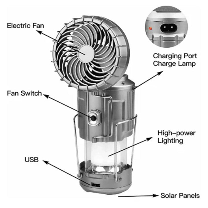 Lisslune | 2-in-1 Adventure Solar Light & Portable Fan
