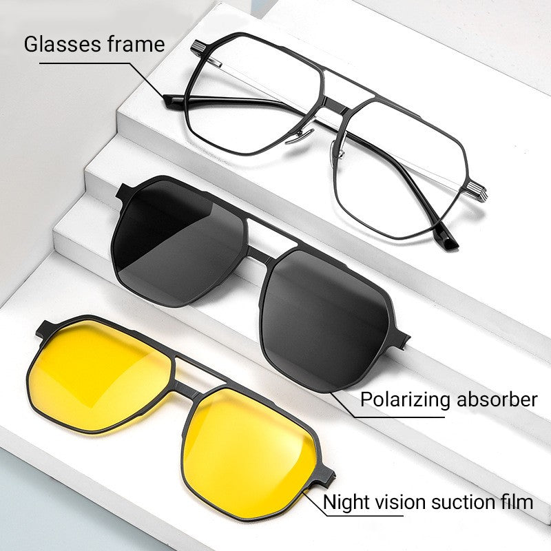 Lisslune | 3 in 1 Vintage Magnetic Clip on Sunglasses