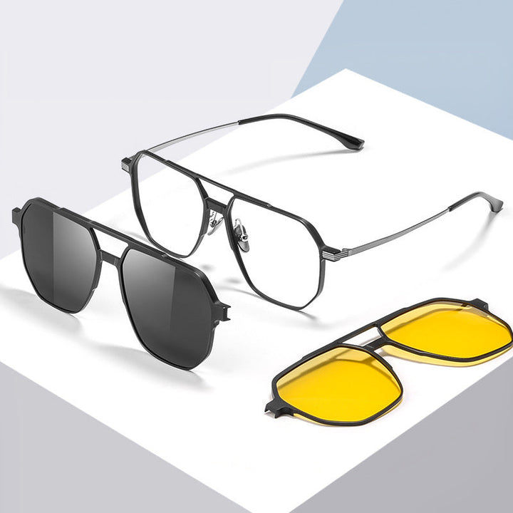 Lisslune | 3 in 1 Vintage Magnetic Clip on Sunglasses