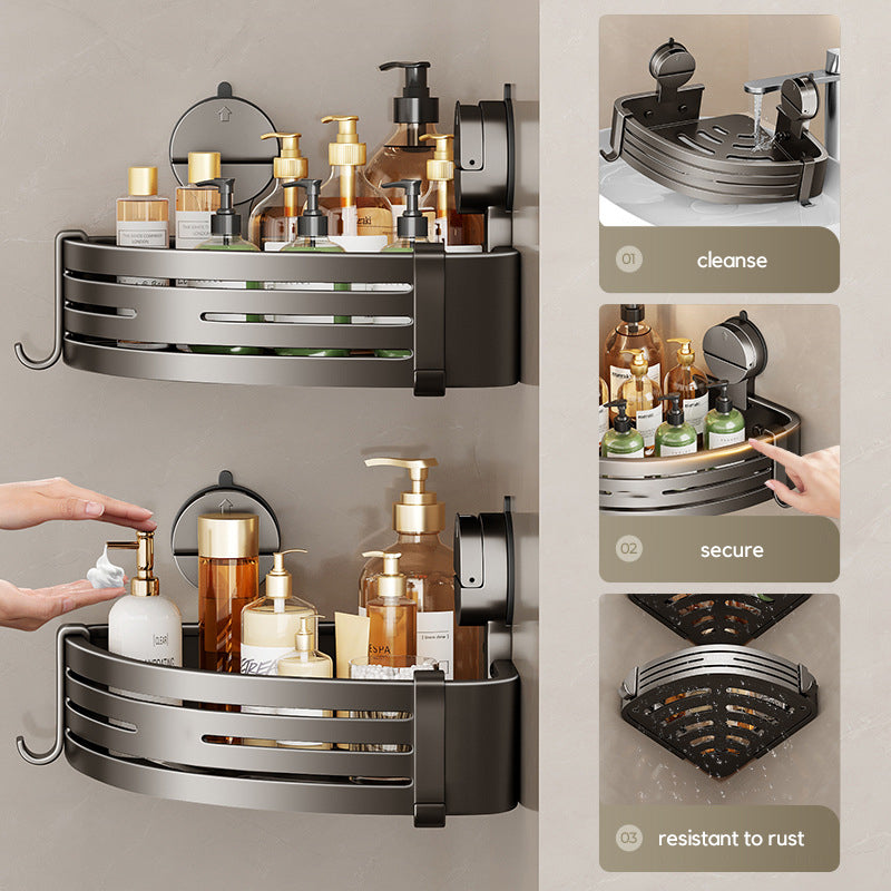 Lisslune | 2PCS Wall Mounted Bathroom Organizer with Suction Cup