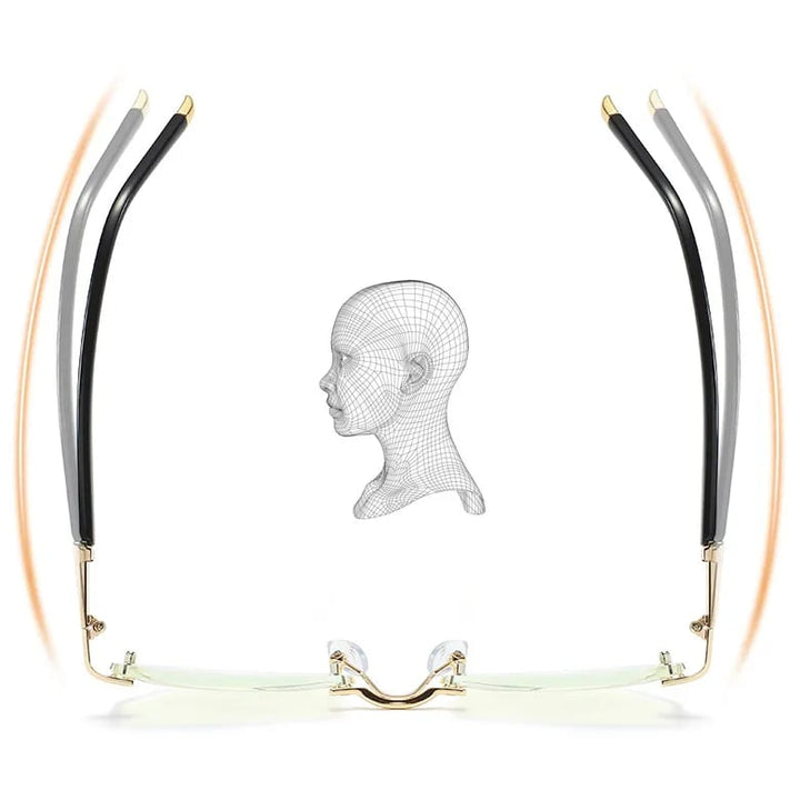 Lisslune | High Hardness Anti-Blue Progressive Distance and Near Range Dual-Use Reading Glasses