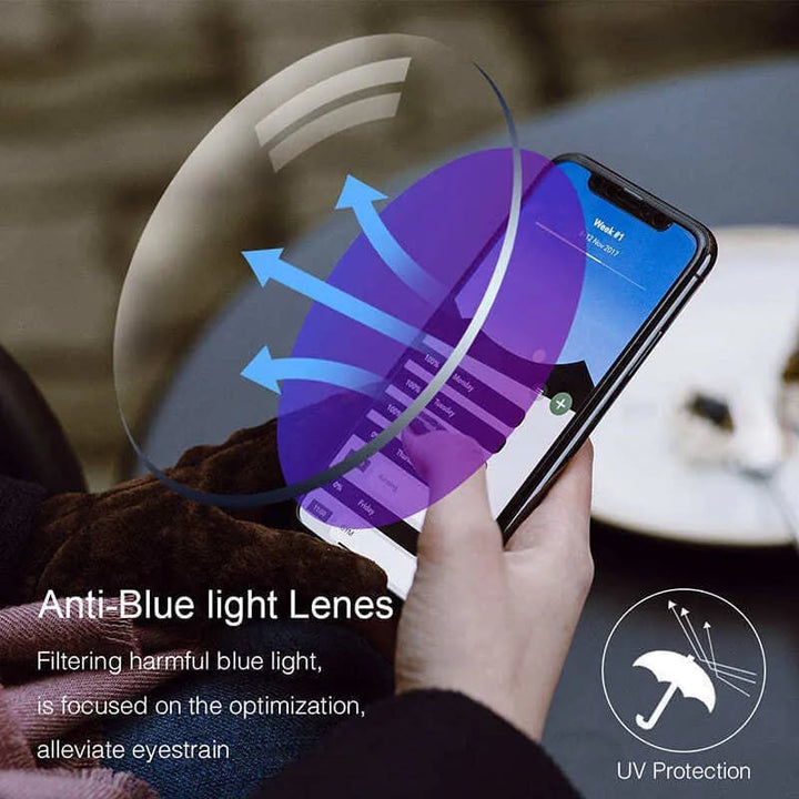 Lisslune | High Hardness Anti-Blue Progressive Distance and Near Range Dual-Use Reading Glasses