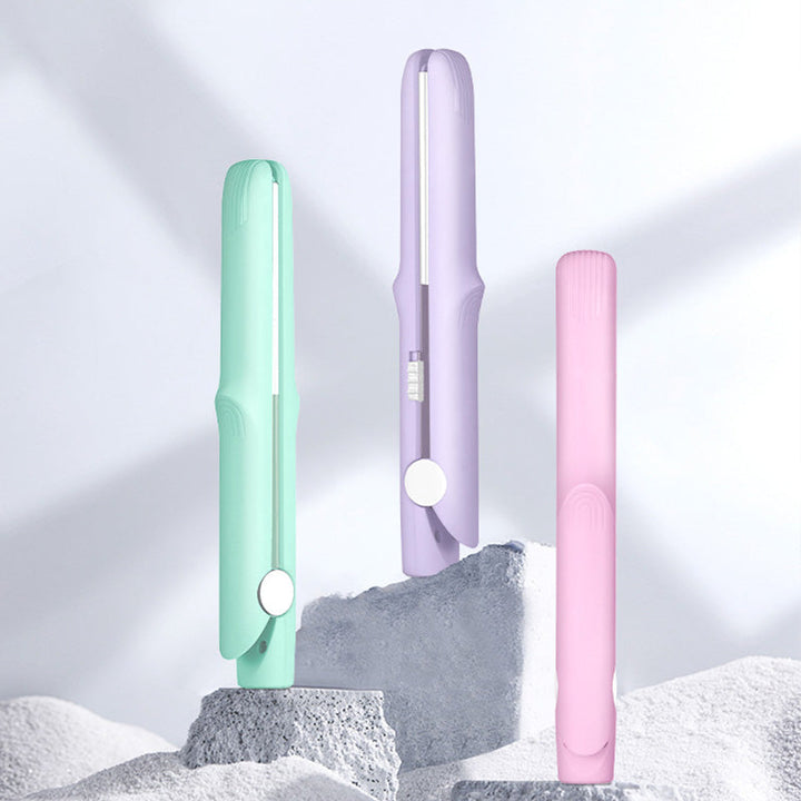 Lisslune | 2-in-1 Mini Curling Wand & Flat Iron Hair Straightener