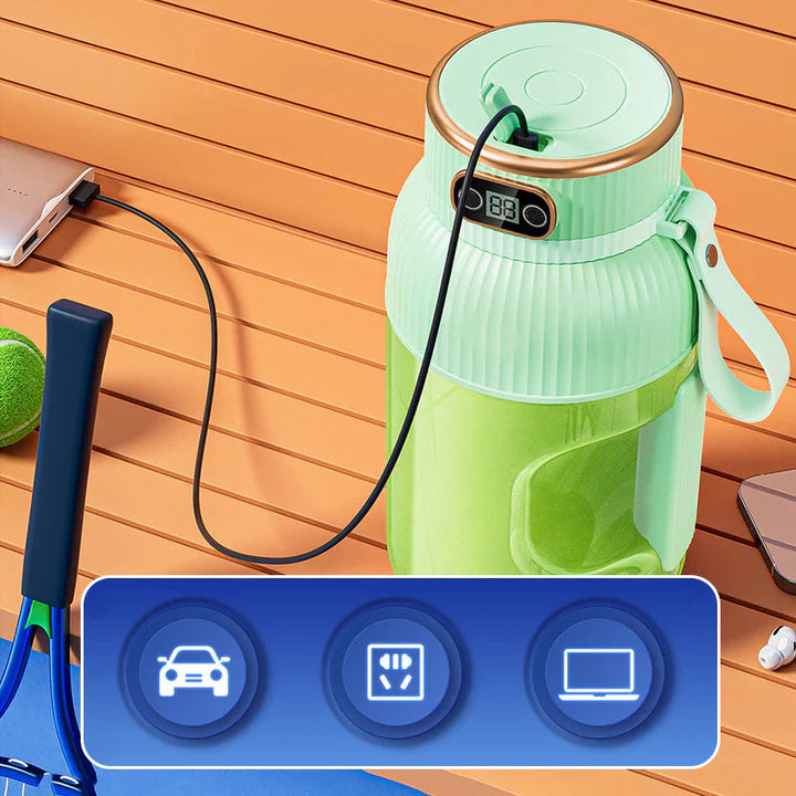 Lisslune | Portable multifunctional blender with double lid and USB charging function – for smoothies and storage containers
