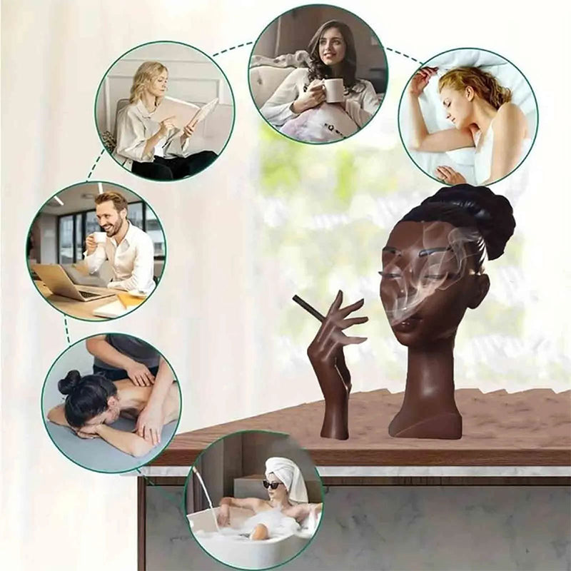 Lisslune | Unique Head-Shaped Incense Burner