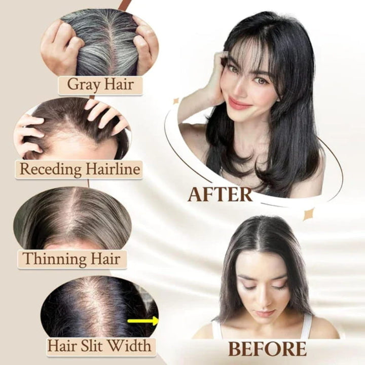 Lisslune | Natural Hairpiece with Bangs for Women