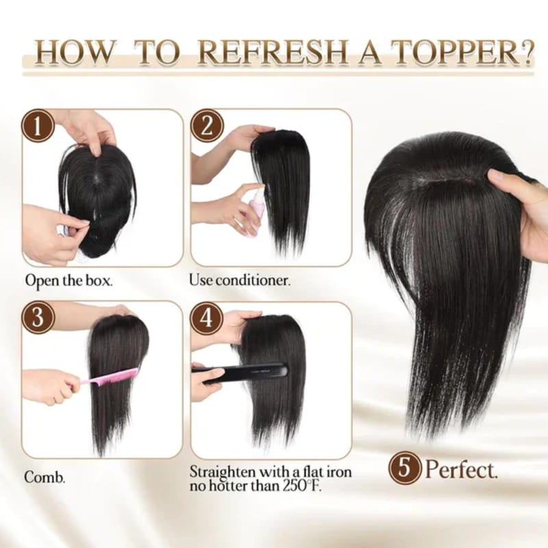 Lisslune | Natural Hairpiece with Bangs for Women