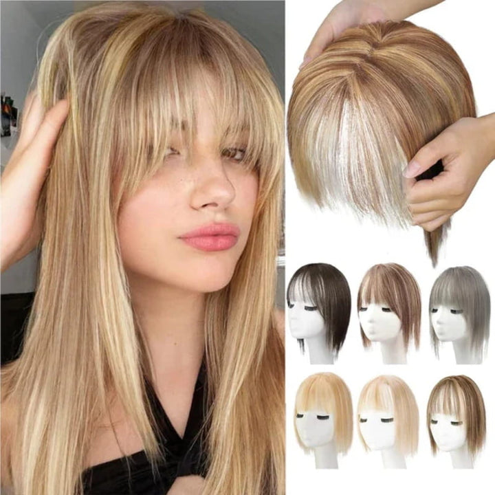 Lisslune | Natural Hairpiece with Bangs for Women