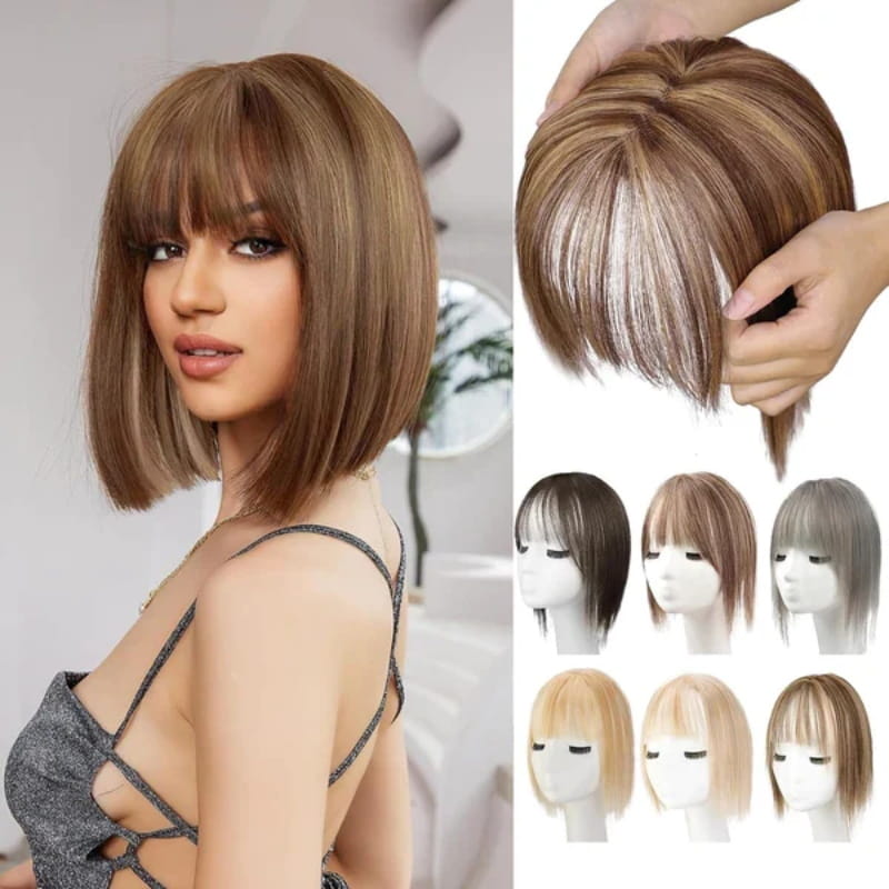 Lisslune | Natural Hairpiece with Bangs for Women