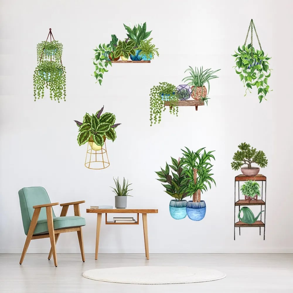 Lisslune | 3D wall sticker with green plant