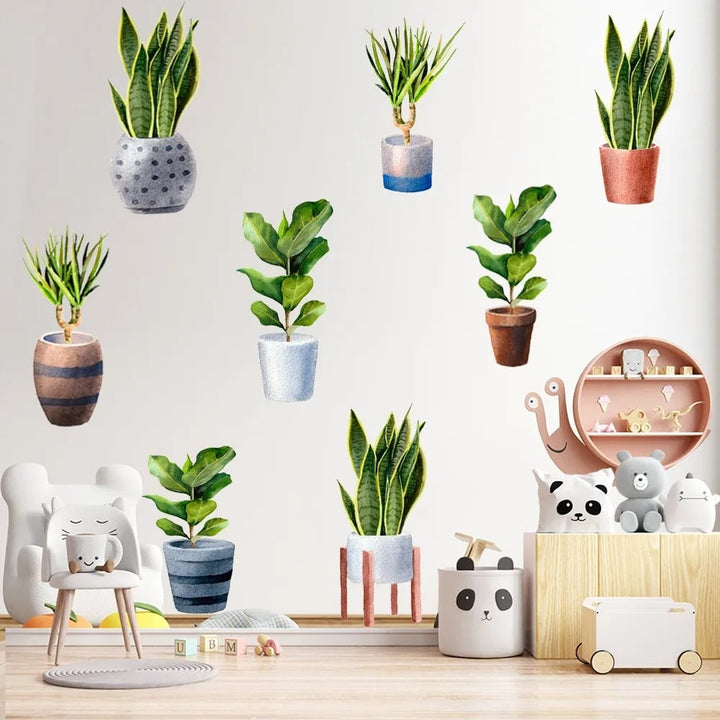 Lisslune | 3D wall sticker with green plant