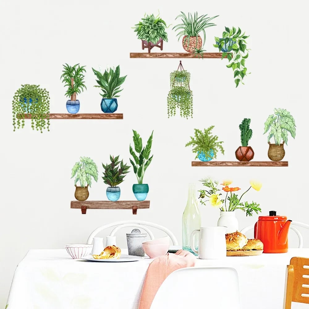 Lisslune | 3D wall sticker with green plant