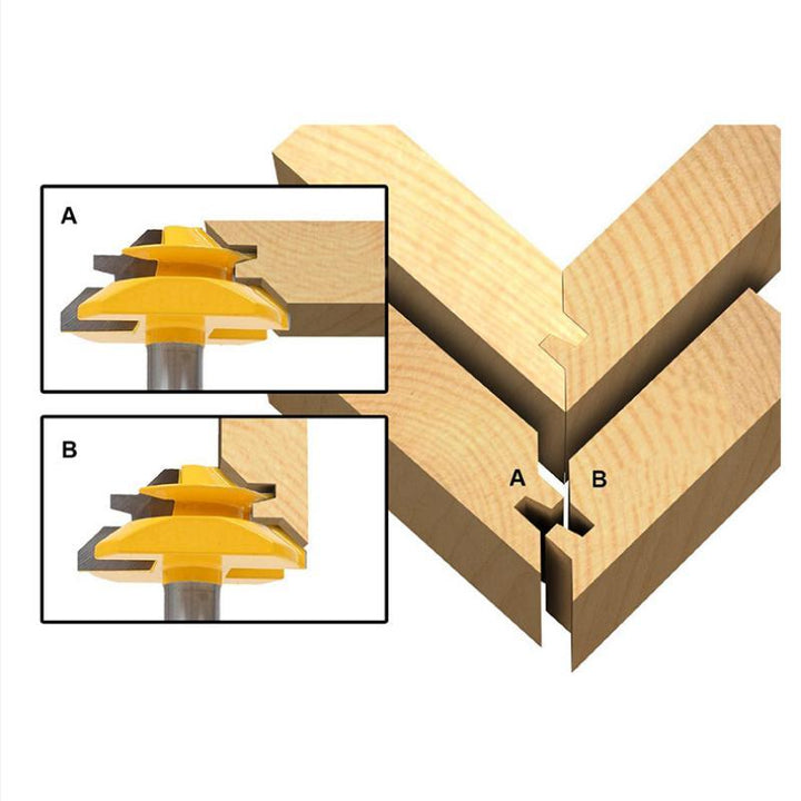 Lisslune | WoodCarver | 45° Miter Bit for Perfect Wood Joints
