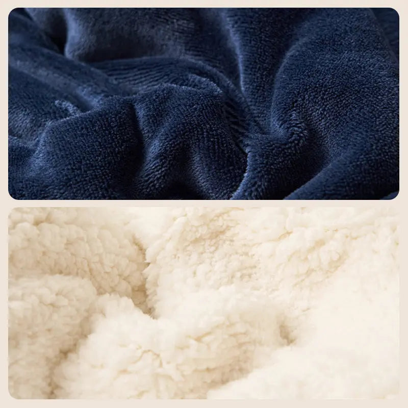 Lisslune | HugLuxe Reversible Blanket – Velvet & Lambswool for All Seasons