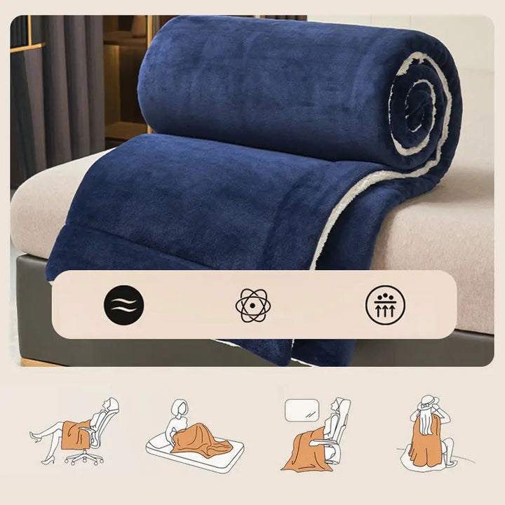 Lisslune | HugLuxe Reversible Blanket – Velvet & Lambswool for All Seasons
