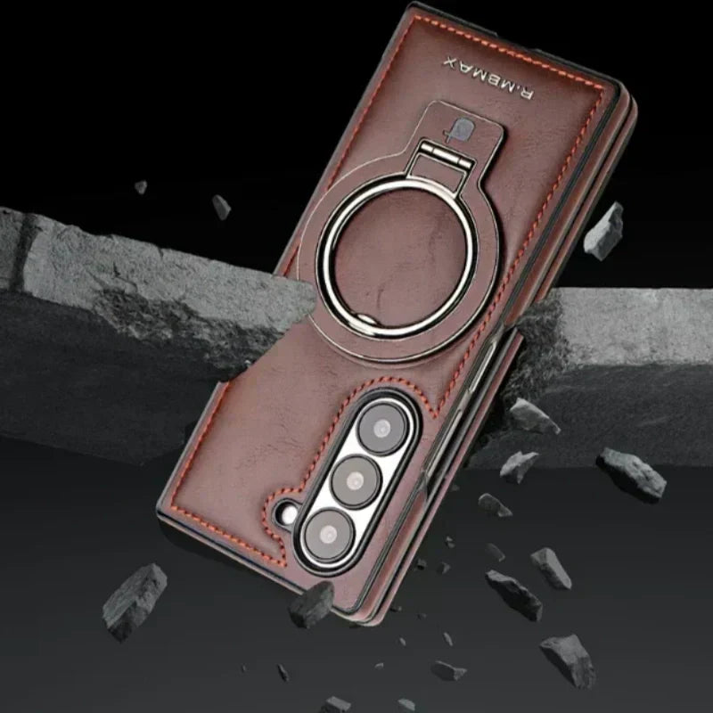Lisslune | Premium PU leather magnetic case with stand for Samsung Fold 3/4/5/6