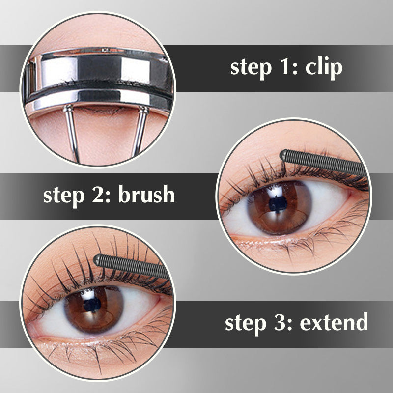 Lisslune | 3D Curling Metal Curlers Mascara - Waterproof & Long-lasting