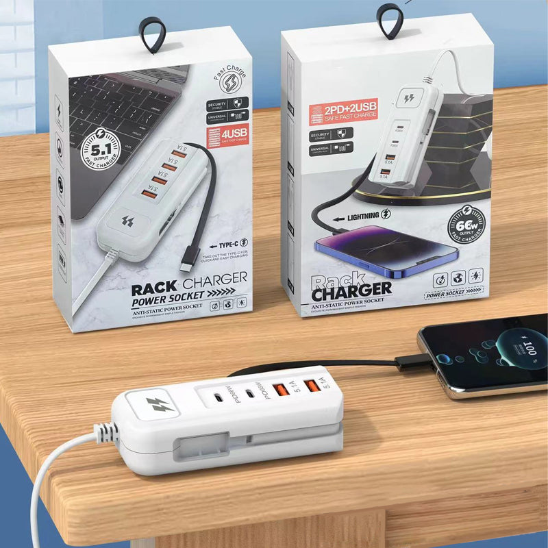 Lisslune | Multifunctional fast charging socket - 2PD + 2USB