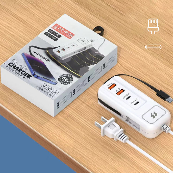 Lisslune | Multifunctional fast charging socket - 2PD + 2USB