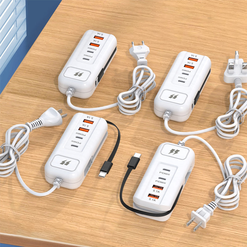 Lisslune | Multifunctional fast charging socket - 2PD + 2USB