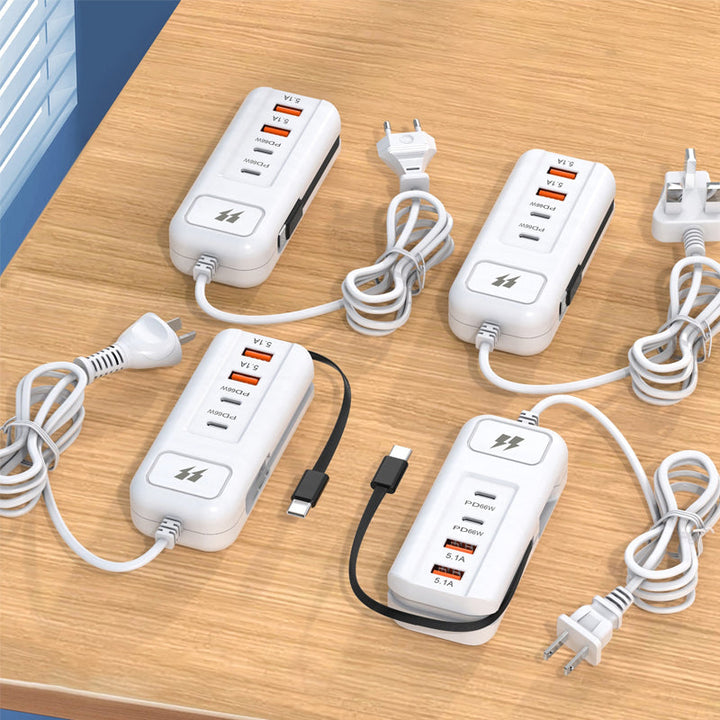 Lisslune | Multifunctional fast charging socket - 2PD + 2USB