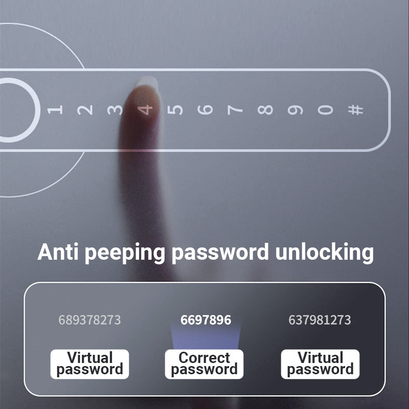 Lisslune | Fingerprint Smart door lock handle with Bluetooth APP control