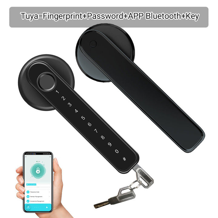 Lisslune | Fingerprint Smart door lock handle with Bluetooth APP control