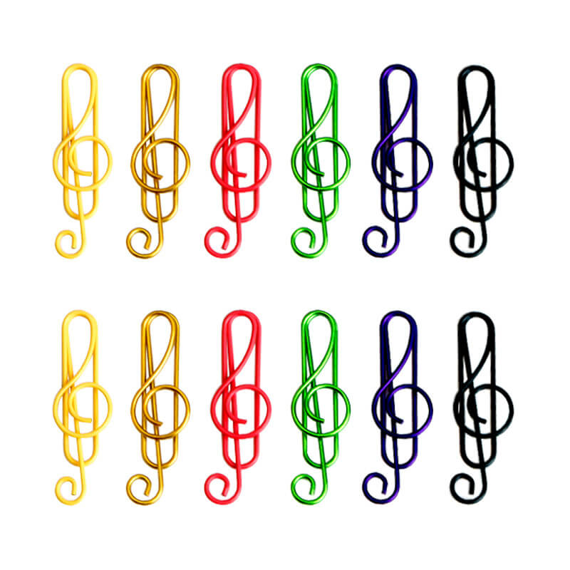 Lisslune |  Multicolored musical clips in metal (100 pcs)